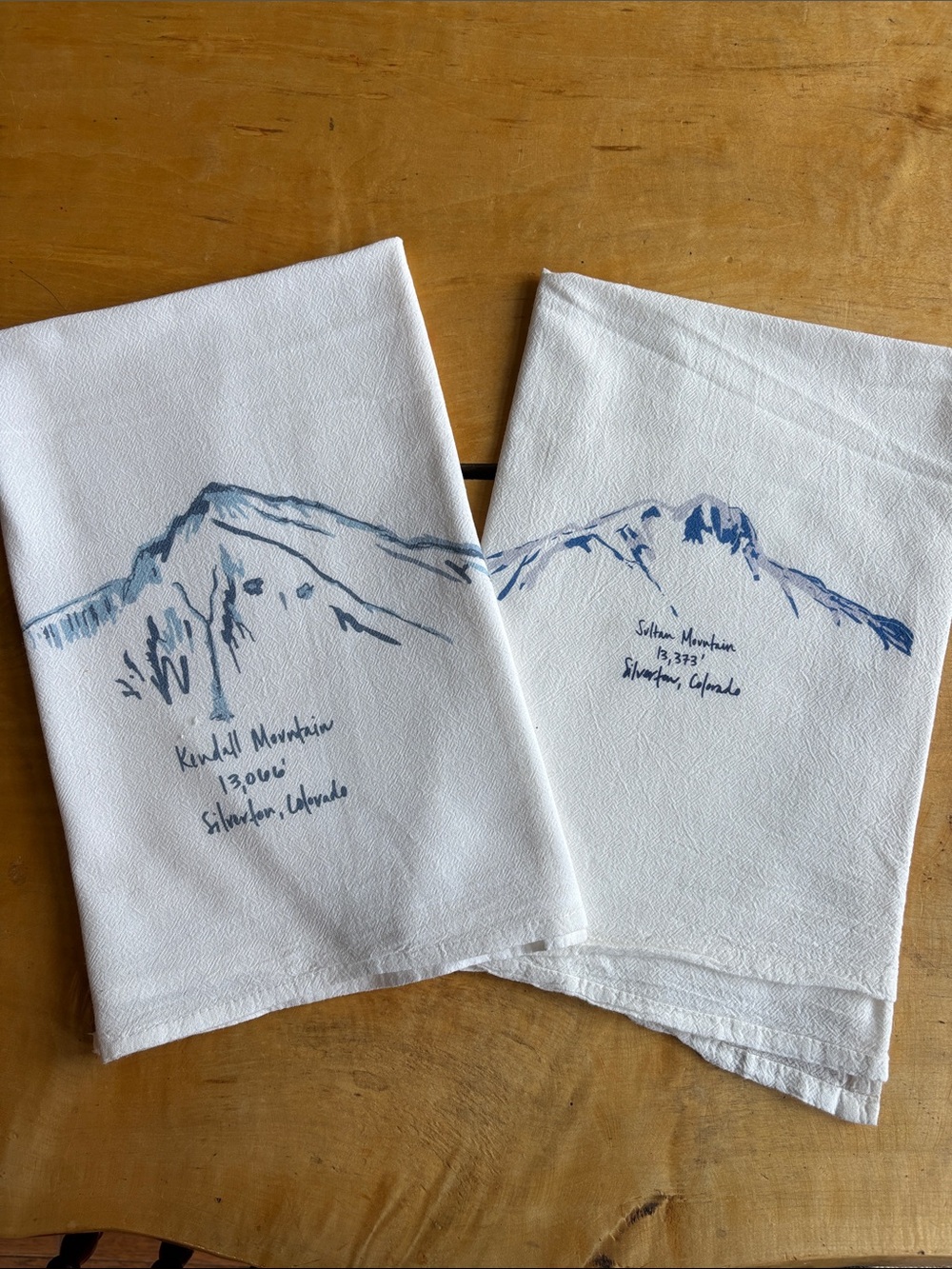 Cotton Tea towel Silverton, CO iconic mountain set